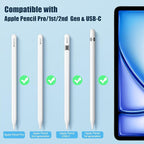 Upgraded Replacement Tips for Apple Pencil Pro/1st Gen/2nd Gen/USB-C, Metal Pen Nibs Accessories for Apple iPad Pencil - (6 Pack)