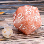 20 Sided DND Dice,D20 Giant Polyhedral Dice,55mm Titan Large Pearl Color D20 Dice,20 Sided Cube D&D Dice Set for Dungeons and Dragons, RPG, MTG Table Games(Beige Pearl)