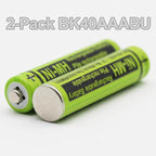 2 BK-40AAABU 1.2V 400mAh Battery Packs for Panasonic BK40AAABU Highpower Corun Cordless Phone