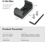SmallRig Aluminum Power Bank Holder, Powerbank Mount Clamp Compatible with Width Range: 53 mm–84 mm (2.1–3.3 inches) and Thickness Range: 0 mm–18 mm (0–0.7 inch) Power Banks - BUB2336