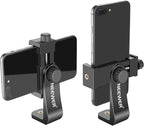 Neewer Smartphone Holder Phone Tripod Mount Compatible with iPhone 16 15 Pro Max Plus 14 13 12 Mini Samsung Galaxy S24 S23 Ultra, Cell Phone Clip Vertical Bracket Adapter for Tripod with 1/4" Screw