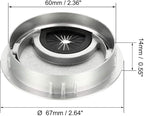 uxcell Cable Hole Cover, 2.4Inch/60mm Zinc Alloy Desk Wire Cord Cable Grommets Hole Cover for Office PC Desk Cable Cord Organizer, 4Pcs Silver Tone