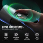 PHOTOOLEX 8400mAh Led Photography Flashlight with 4 Colors/10 Magnetic Pattern Gobos, Handheld Spotlight for Photography, 10W Rechargeable Fill Light for Photo, Content Creation, Video Recording