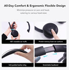 NUROUM HP31S(2nd Gen) Single Ear Wireless Headset with Mic, Bluetooth Headset with Noise Cancelling Microphones, Charging Stand, One Ear, Multi-Point/Mute, 45H Playback for Trucker/Call Center/Office