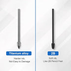 No Wore Out Titanium Alloy Replacement Fine Tips 1 Pcs & 10 Pcs Soft Felt Nibs Combo Set fit for Kindle Scribe Basic and Premium Pens Digital Pen, Smooth Ballpoint Note Taking Backup Nibs