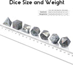 DNDND Rainbow Flower Metal Dice Set, 7 PCS Metallic Flowers DND Dice with Gorgeous Gift Case for D&D Dungeons and Dragon Tabletop Game (Rainbow Flowers)