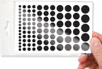 BLOCKED Stackable Webcam/Camera Vinyl Covers | 95 Low-Tack Restickable Webcam Stickers | 5-Sizes | Black 95-Pack (Ultra Glossy)