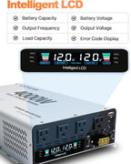 LVYUAN 4000 Watt Power Inverter 12V to 110V 120V DC to AC Converter with 4 AC Outlets, LCD Display, USB Charge Port, Remote Control for Home RV Vehicle Outdoor Camping Car Power Inverter