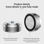 Audiocrast IF3917S HiFi Speaker Isolation Feet Pads 4PCs Aluminum 39x17mm Silver Speaker Shock Absorber Vibration Dampener Floor Protector for Audio Speaker Subwoofer CD DVD Amplifier Turntable DAC