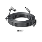 33FT Replacement Cable for SpaceX Starlink Rectangular Satellite V2, Standard Actuated Gen 2 Extension Cable with Waterproof End Caps