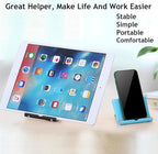 Cell Phone Stand for Desk 2 Pack Mobile Phone Holders Desktop Tablet Stand, Foldable Phone Dock Universal Adjustable Tablet Stand for Desk Compatible with Cell Phone Support (Black+Pink)