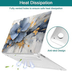 Teryeefi Compatible with MacBook Air 13 inch Case A2337 M1 Chip A2179 A1932 (Release 2018-2020),Protective Slim Cover + Keyboard Cover for 13.3 inch MacBook Air Retina Display & Touch ID, Art Florals