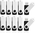 KOOTION 16 GB USB 3.0 Flash Drive 16gb Flash Drives 10pcs Thumb Drive Keychain Jump Drive Swivel Memory Sticks, Black