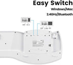 Perixx Periboard-612 Wireless Ergonomic USB Split Keyboard, US English Layout