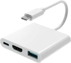 AIRSKY USB-C Digital Av Multiport Adapter, USB C to HDMI Adapter for iPhone 15/16 to TV with Fast Charging Port Two-Way, USB3.1 and 4K HDMI Output Compatible with Iphone15 / 16 Ipad pro Mackbook Pro