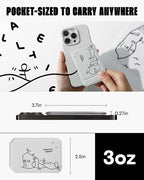MOFT x Shantell Martin Phone Tripod Stand Selfie Stick for iPhone, Multi-Angles iPhone Stand, Lightweight & Portable Phone Holder, Strong Magnets, MOVAS Vegan Leather, Misty Cove (Without Card Slot)