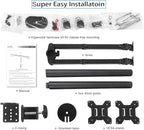 Suptek Dual Monitor Desk Mount, Adjustable Dual Monitor Arm for 2 Computer Screens up to 27 inch, Extra Tall 31.5" Pole Dual Monitor Stand for Desk, Holds up to 22 lbs(MD6842)