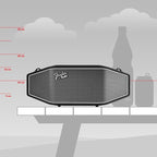 Fender x Teufel ROCKSTER CROSS Portable Wireless Bluetooth Speaker – Rugged, Waterproof, 16 Hours of Battery, Powerful Stereo Sound, Subwoofer, Built-in Power Bank, Fender Guitar Strap (Black & Steel)