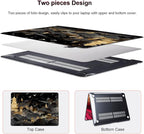 for MacBook Air 13 inch Case 2021 2020 2019 2018 Release A2337 M1 A2179 A1932 Retina Display Touch ID, Crystal Black Pattern Plastic Hard Shell Case for Mac Air 13 M1, Tide Illustration 1