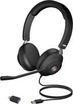 Cyber Acoustics CA Essential USB Headset (HS-2000) – Professional Headset for Calls & Music, All-Day Comfort, Integrated Ear Cup Controls, Optimized for UC Platforms