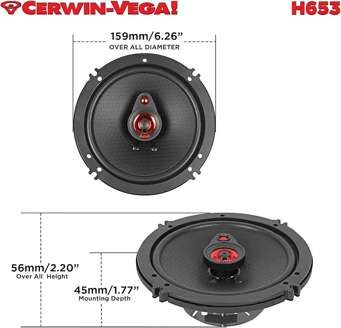 CERWIN-VEGA! HED 2025 Edition – 6.5” 3-Way Coaxial Full Range Speaker System - H653