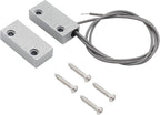 Magnetic Reed Switch Wired Surface Mount Normally Open/Closed NC/NO Contact Sensor Alarm Magnetic Door Switch with 3 Wires, Zinc Alloy Sliver, MC-52