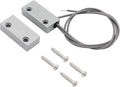 Magnetic Reed Switch Wired Surface Mount Normally Open NO Contact Sensor Alarm Magnetic Door Switch with 2 Wires, Zinc Alloy Sliver, MC-51