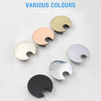 Desk Grommet 1-3/8" (35 mm), Desk Cord Hole Cover, Cable Grommet Metal Zinc Alloy Materilal, Desk Hole Grommet for Office and Home Table Cable, Detachable Cable Cord Organizer (Bright Silver 1 Pcs)