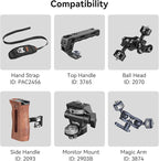SmallRig R5 / R6 Camera Cage for Canon R5 / R6 with BG-R10 Battery Grip, Aluminum Alloy Film Movie Making Camera Video Cage with Shoe Mount 3464B