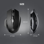 INPHIC Multi-Device Bluetooth Mouse, Upgraded Visible Battery, 2400 DPI, Silent Ergonomic Computer Wireless Mouse for Laptop, Mac, PC etc.