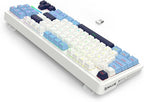 Redragon K728 PRO 80% Wireless Gasket RGB Gaming Keyboard, 3-Mode 87 Keys TKL Mechanical Keyboard w/Hot-Swap Socket, Mixed Color Keycaps & 5-Layer Noise Dampening, Custom Linear Switch