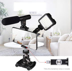 Phone Mount for Tripod, Smartphone Tripod Adapter for iPhone Samsung Cell Phone Stand Holder with Cold Shoe and Arca Swiss Quick Release Plate for iPhone 15 Pro Max Galaxy S24