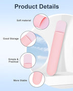 eZAKKA Silicone Pencil Holder For Most Pens,Pencils, 7.8 inch Self-Adhesive Stick To Notebooks,Diary, Desks,Tablet, Pink, 1 Pack