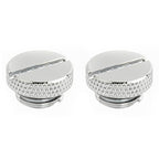 Dracaena 2 Pack G1/4" Thread, Thin Water Stop Plug Fitting with Coin Slot for Computer Water Cooling System, Durable Brass/Copper Material, Silver