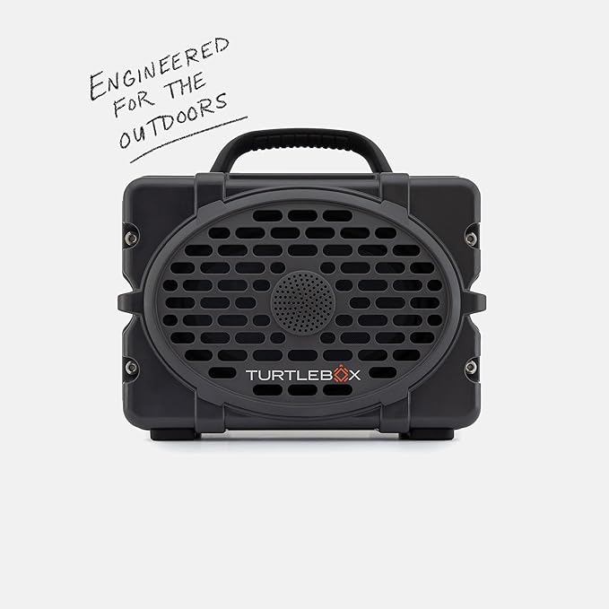Turtlebox Original Gen 3: Portable Outdoor Bluetooth Speaker – Ultra-Loud (120dB), Waterproof (IP67), Rugged, Impact-Resistant, 3-Day Battery | Party Mode: Unlimited Pairing Stereo, Gray/Kelly Green
