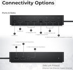 UD22 Dell Docking Station Dual Monitor Bundle - USB-C/USB-A Universal Dell Dock for Laptops with 130W Adapter + 4K HDMI Cable + 4K DisplayPort + USB-C Cable + Microfiber Cloth - Supports 4K Display