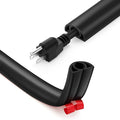 12ft Cord Cover Floor for Extension Cords, Self-Adhesive Floor Cable Cover to Protect Cables & Prevent Tripping, PVC Cord Hider Protector, Internal Wire Management Channel Diameter: 0.39", Black