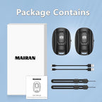 MAIRAN 2 Pack Rechargeable Wireless Camera Remote Shutter for iPhone and Android Smartphones, Bluetooth Phone Remote Control,Selfie Button for Photos and Videos Charging Cable and Wrist Strap Included