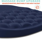 Ergonomic Mouse Pad Wrist Support with Memory Foam Massage Bulge, Carpal Tunnel Pain Relief Mousepad Wrist Rest for Mouse(12x8 inch, Dark Blue)