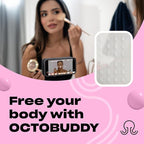 Classic - Silicone Suction Phone Case Adhesive Mount - Hands-Free, Strong Grip Holder for Selfies & Videos - iPhone & Android Compatible - 2.25″ x 3.25″, Transparent