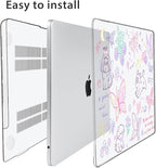 for 2025 2024 2023 2022 MacBook Air 13 inch Case M4 A3240 M3 A3113 M2 A2681 with Touch ID& 13.6" Liquid Retina Display, Plastic Hard Shell&Keyboard Cover&Screen Film&Webcam Cover, Cute Puppy