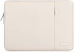 MOSISO Laptop Case 13.3 inch, 13-13.3 inch Laptop Sleeve Compatible with MacBook Air/Pro 13 / Pro 14, HP Dell ASUS Lenovo Notebook, Polyester Vertical Computer Sleeve Bag with Pocket, Sand