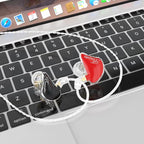 BASN in-Ear Monitors, Bmaster Triple Driver HiFi Stereo Noise-Isolating with Enhanced Bass for Musicians Stage/Audio Recording(PRO Red/Black)