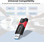 USB 3.0 Flash Drive KOOTION 10 Pack 16GB USB 3.0 Thumb Drive Retractable 16G Zip Drive Ultra High Speed USB Stick Jump Drive Rugged Memory Stick with LED Indicator for Data Storage and Transfer
