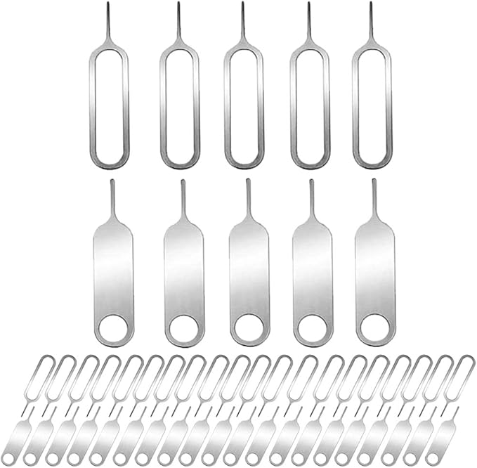 50 Pieces SIM Card Removal Openning Tool Tray Eject Pins Needle Opener Ejector,Compatible with iPhone X, 8 Plus, 8, 7 Plus, All Other iPhone Models, iPads, iPods, Samsung Galaxy Note/S/Edge/J Series