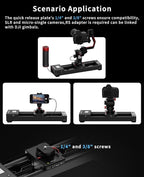 IFOOTAGE Shark Slider Nano II-660 (26 inch) Motorized Camera Shark Slider,Mobile APP/IPS Touch Screen Control,360°Panoramic Shooting,Ultra-Silent,Load up to 7.7lbs