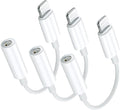 Apple MFi Certified 2 Pack Lightning to 3.5mm Headphone Aux Audio Jack Adapter, iPhone Dongle Cable Earphones Headphones Converter Compatible with iPhone 13 12 11 Pro X XR XS Max 8 7 (3)