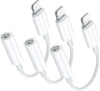 Apple MFi Certified 2 Pack Lightning to 3.5mm Headphone Aux Audio Jack Adapter, iPhone Dongle Cable Earphones Headphones Converter Compatible with iPhone 13 12 11 Pro X XR XS Max 8 7 (3)