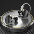 KZ x HBB PR2 in Ear Monitor Headphones 13.2mm Planar Magnetic Driver in-Ear Wired Earphones HiFi Earbuds IEMs with Detachable 2pins Cable for Musicians Audiophiles DJ Stage(Black,with Mic)