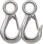 Alele 2Pack Grab Hooks, Slip Hooks,Stainless Steel Lifting Hook Rigging Accessory (Grab Hooks 200Kg 2p)